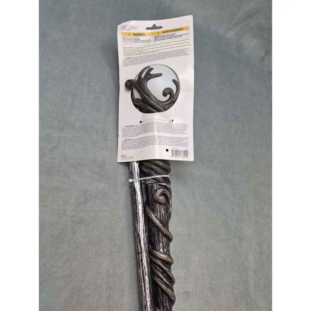 Staff Light Up Ball Wizard Sorcerer Staff Cane Halloween CoplayCostume Accessory